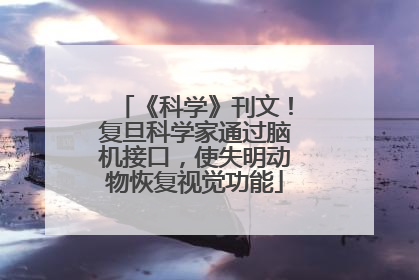 《科学》刊文！复旦科学家通过脑机接口，使失明动物恢复视觉功能