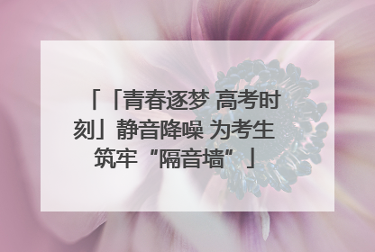 「青春逐梦 高考时刻」静音降噪 为考生筑牢“隔音墙”