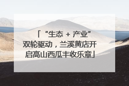 “生态 + 产业”双轮驱动，兰溪黄店开启高山西瓜丰收乐章