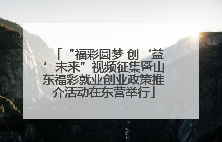 “福彩圆梦 创‘益’未来”视频征集暨山东福彩就业创业政策推介活动在东营举行