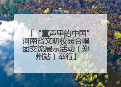 “童声里的中国”河南省文明校园合唱团交流展示活动（郑州站）举行