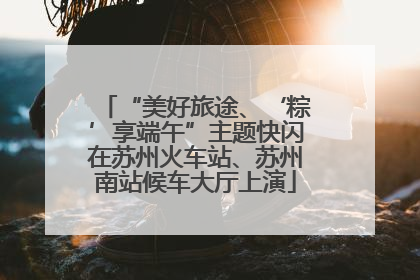 “美好旅途、‘粽’享端午”主题快闪在苏州火车站、苏州南站候车大厅上演