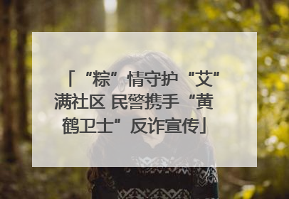 “粽”情守护“艾”满社区 民警携手“黄鹤卫士”反诈宣传