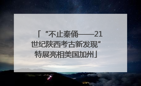 “不止秦俑——21世纪陕西考古新发现”特展亮相美国加州