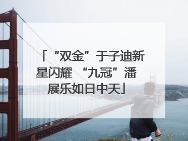 “双金”于子迪新星闪耀 “九冠”潘展乐如日中天