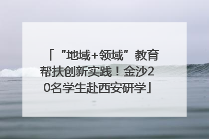 “地域+领域”教育帮扶创新实践！金沙20名学生赴西安研学
