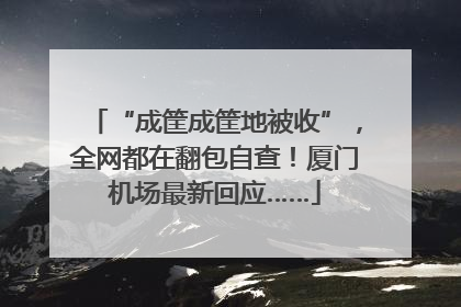 “成筐成筐地被收”，全网都在翻包自查！厦门机场最新回应……