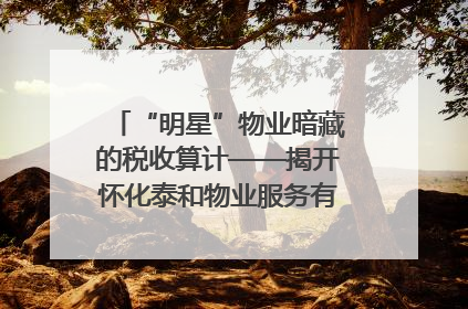 “明星”物业暗藏的税收算计——揭开怀化泰和物业服务有限公司隐匿未开票收入偷税真相