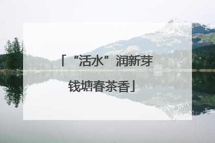“活水”润新芽 钱塘春茶香