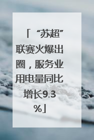 “苏超”联赛火爆出圈，服务业用电量同比增长9.3%