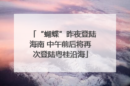 “蝴蝶”昨夜登陆海南 中午前后将再次登陆粤桂沿海