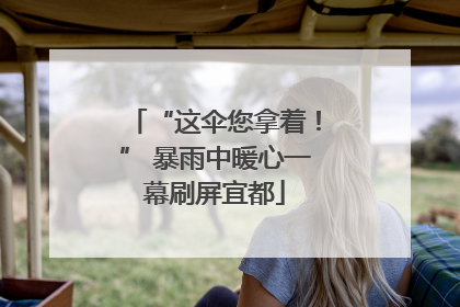 “这伞您拿着！” 暴雨中暖心一幕刷屏宜都
