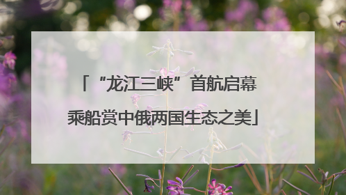 “龙江三峡”首航启幕 乘船赏中俄两国生态之美