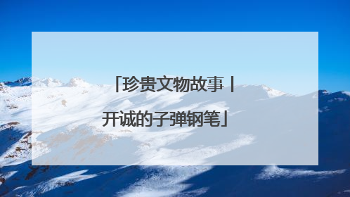 珍贵文物故事丨开诚的子弹钢笔