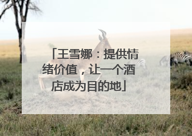 王雪娜：提供情绪价值，让一个酒店成为目的地