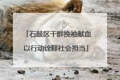 石鼓区干群挽袖献血 以行动诠释社会担当