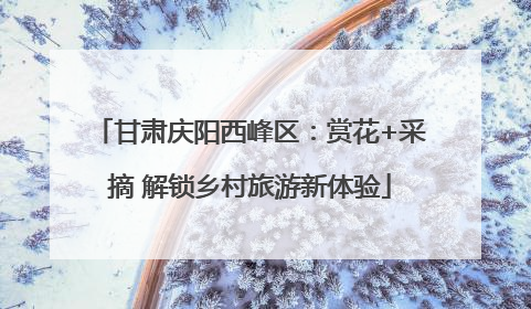 甘肃庆阳西峰区：赏花+采摘 解锁乡村旅游新体验