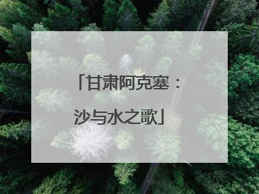 甘肃阿克塞：沙与水之歌