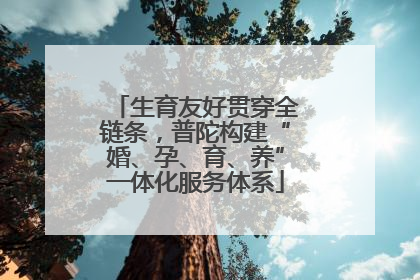生育友好贯穿全链条，普陀构建“婚、孕、育、养”一体化服务体系