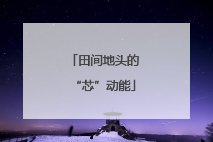 田间地头的“芯”动能