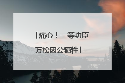 痛心！一等功臣万松因公牺牲