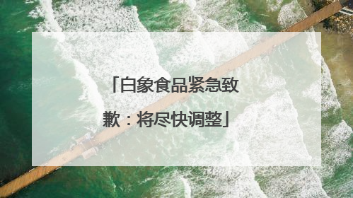 白象食品紧急致歉：将尽快调整