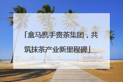 盒马携手贵茶集团，共筑抹茶产业新里程碑