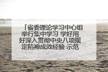 省委理论学习中心组举行集中学习 学好用好深入贯彻中央八项规定精神成效经验 示范带头持续推动全省学习教育走深走实