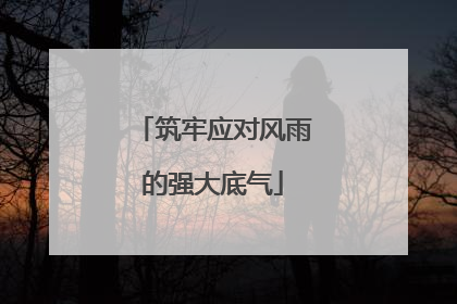 筑牢应对风雨的强大底气