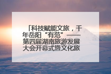 科技赋能文旅，千年岳阳“有范”——第四届湖南旅游发展大会开幕式暨文化旅游推介会侧记