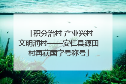 积分治村 产业兴村 文明润村——安仁县源田村再获国字号称号