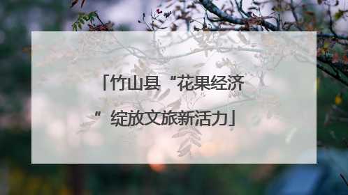 竹山县“花果经济”绽放文旅新活力