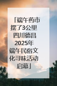 端午药市摆了3公里 四川德昌2025年端午民俗文化寻味活动启幕