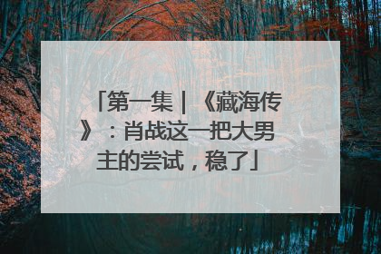 第一集｜《藏海传》：肖战这一把大男主的尝试，稳了