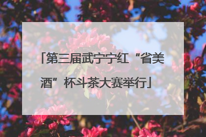 第三届武宁宁红“省美酒”杯斗茶大赛举行