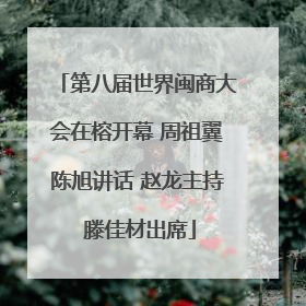 第八届世界闽商大会在榕开幕 周祖翼陈旭讲话 赵龙主持 滕佳材出席