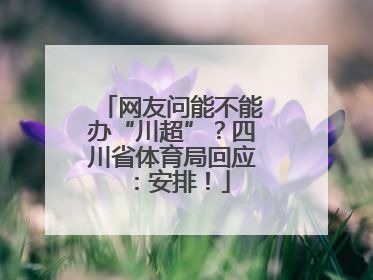 网友问能不能办“川超”？四川省体育局回应：安排！