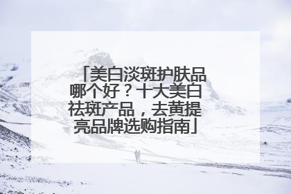 美白淡斑护肤品哪个好？十大美白祛斑产品，去黄提亮品牌选购指南