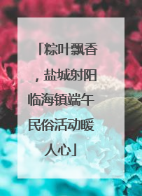 粽叶飘香，盐城射阳临海镇端午民俗活动暖人心