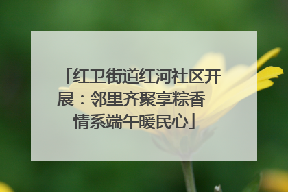 红卫街道红河社区开展：邻里齐聚享粽香 情系端午暖民心