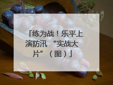 练为战！乐平上演防汛 “实战大片”（图）