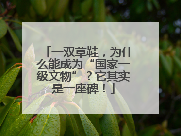 一双草鞋，为什么能成为“国家一级文物”？它其实是一座碑！