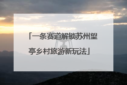 一条赛道解锁苏州望亭乡村旅游新玩法
