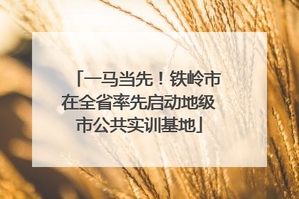 一马当先！铁岭市在全省率先启动地级市公共实训基地