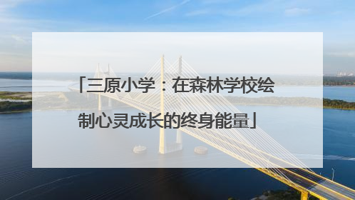 三原小学：在森林学校绘制心灵成长的终身能量