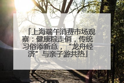 上海端午消费市场观察：健康粽走俏，传统习俗添新意，“龙舟经济”与亲子游共热