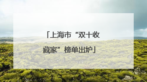 上海市“双十收藏家”榜单出炉
