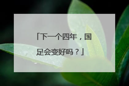 下一个四年，国足会变好吗？