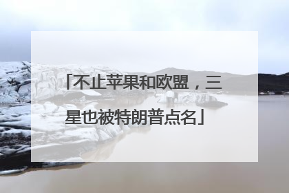不止苹果和欧盟，三星也被特朗普点名