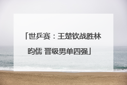 世乒赛：王楚钦战胜林昀儒 晋级男单四强
